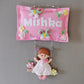 Personalized Handmade Kids name hanging-Girl on swing (Polka dot/Tutu dress)