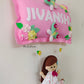 Personalized Handmade Kids name hanging-Girl on swing (Polka dot/Tutu dress)