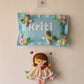 Personalized Handmade Kids name hanging-Girl on swing (Polka dot/Tutu dress)