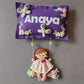 Personalized Handmade Kids name hanging-Girl on swing (Polka dot/Tutu dress)