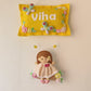 Personalized Handmade Kids name hanging-Girl on swing (Polka dot/Tutu dress)