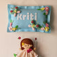 Personalized Handmade Kids name hanging-Girl on swing (Polka dot/Tutu dress)