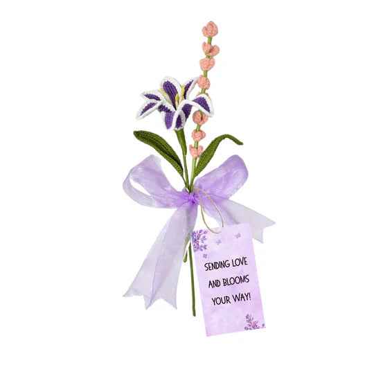 Happy Threads | Crochet Purple Lily Bouquet