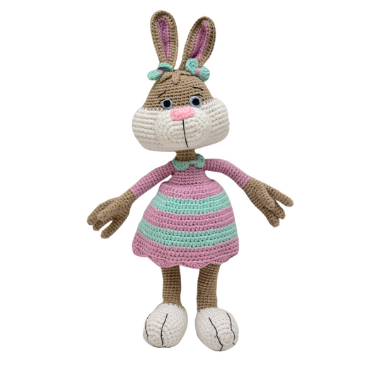 Happy Threads | Jill the Bunny – Adorable Handmade Crocheted Plush Toy
