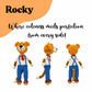 Happy Threads |Cuddly Handmade Rocky Tiger – Crochet Soft Toy for Kids & Collectors - Hunar Hatti