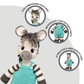 Happy Threads | Albert the Zebra – Handmade Crochet Plush Toy | Soft & Safe Cuddly Companion for Kids