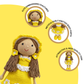 Happy Threads | Sunshine Crochet Doll – 100% Handmade 17" Soft Toy for Kids, Child-Safe Cotton Yarn