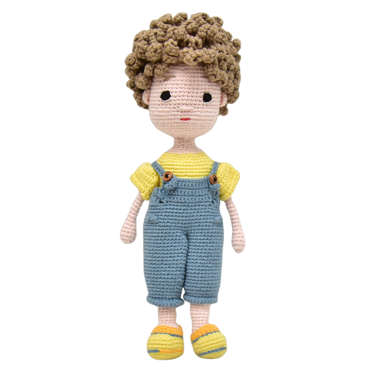 Happy Threads | Charming Ethan – Crocheted Boy Doll Made with Love