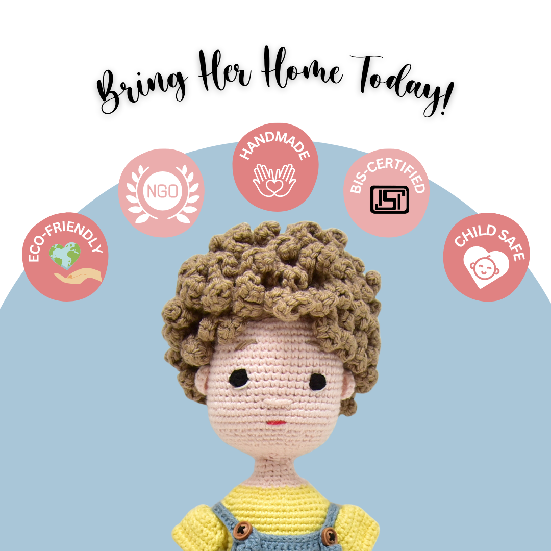 Happy Threads | Charming Ethan – Crocheted Boy Doll Made with Love