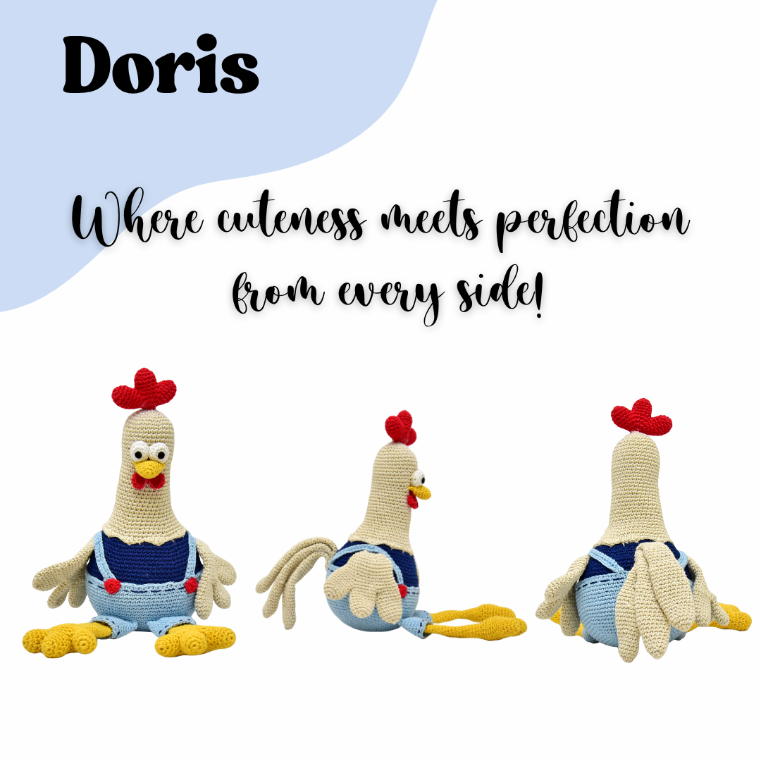 Happy Threads | Meet Dorris the Rooster – A Bundle of Joy in Feathers & Yarn!