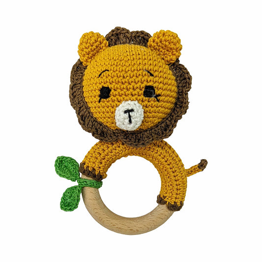 Adorable Lion Crochet Rattle – Comforting Baby Toy