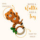 Happy Threads | Joyful Tiger Rattle – Handmade Crochet Baby Companion Toy