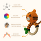 Happy Threads | Joyful Tiger Rattle – Handmade Crochet Baby Companion Toy