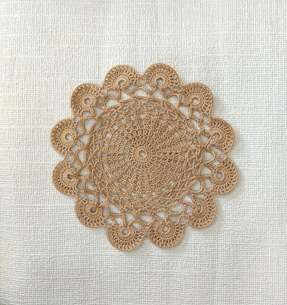 Happy Threads | Handmade Crocheted Floral Doily Set of 2 | Trendy & Elegant Home Décor - Hunar Hatti