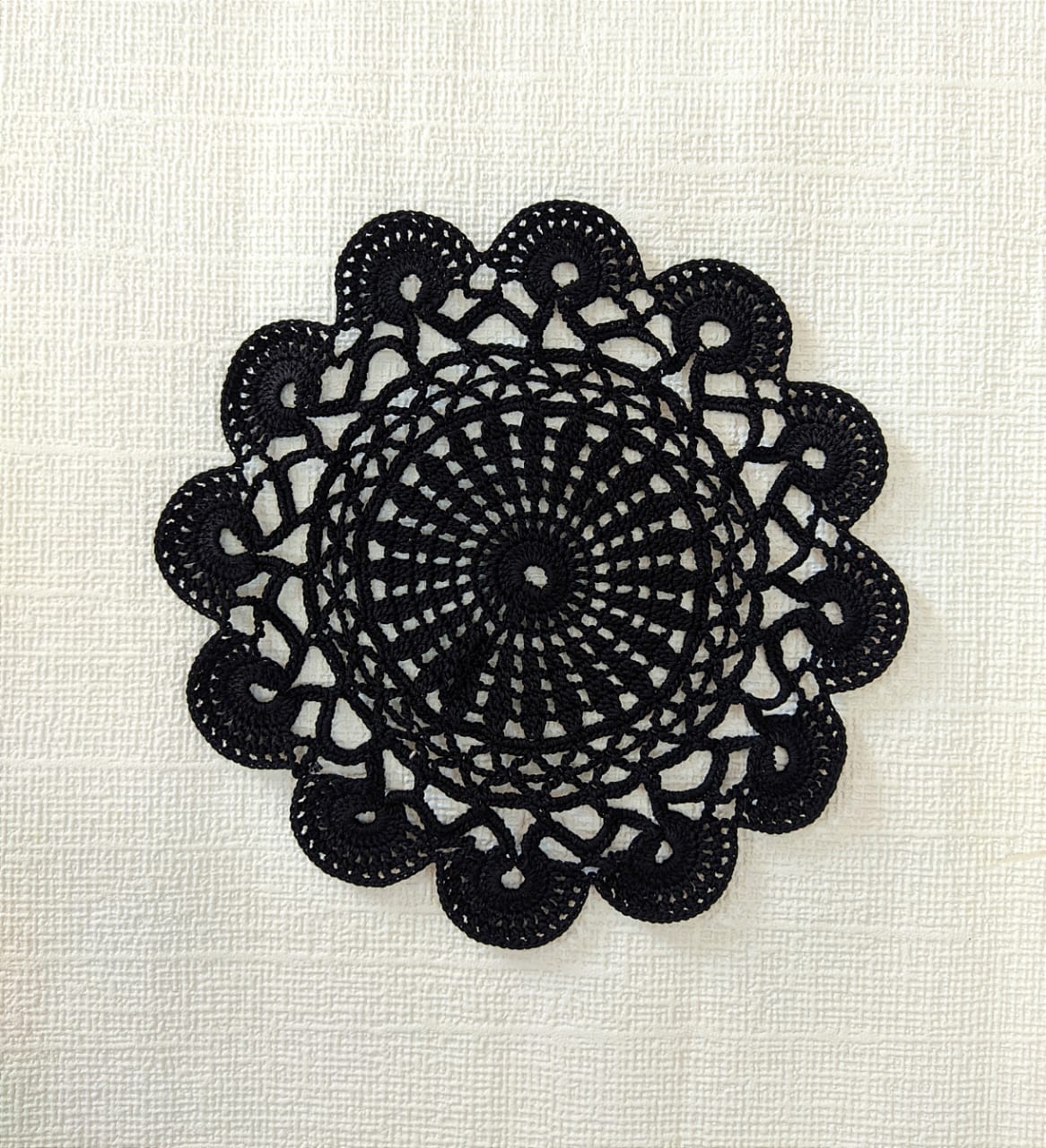 Happy Threads | Handmade Crocheted Floral Doily Set of 2 | Trendy & Elegant Home Décor - Hunar Hatti