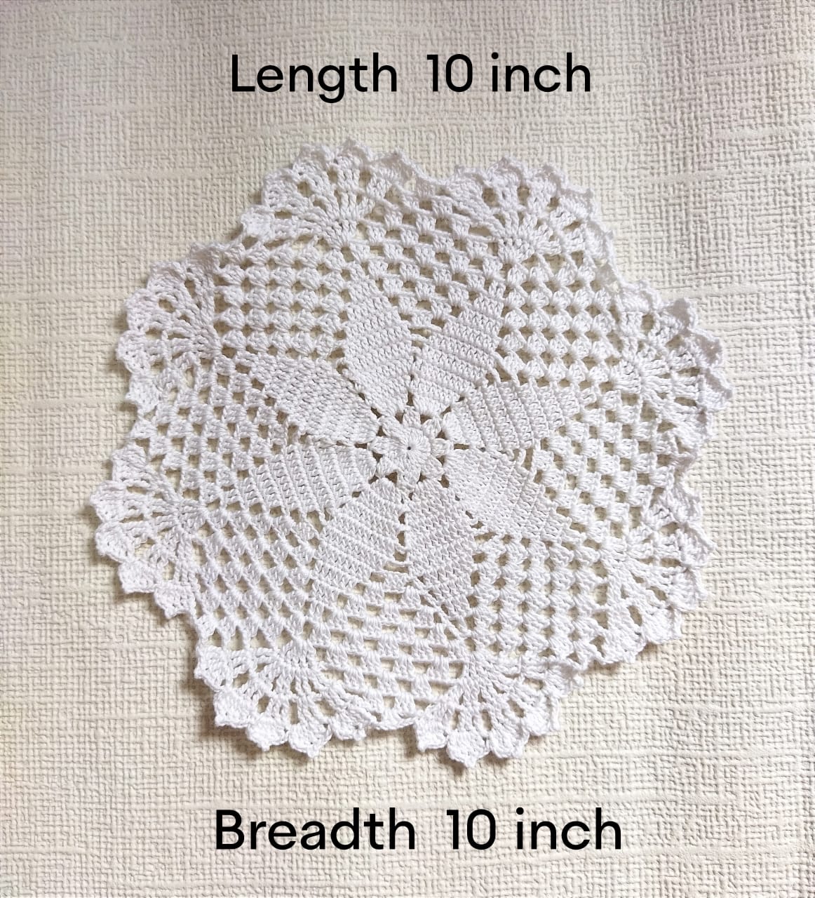 Chic Handmade Crocheted Doilies – Off-White Set of 2 | Elegant Home Décor - Hunar Hatti