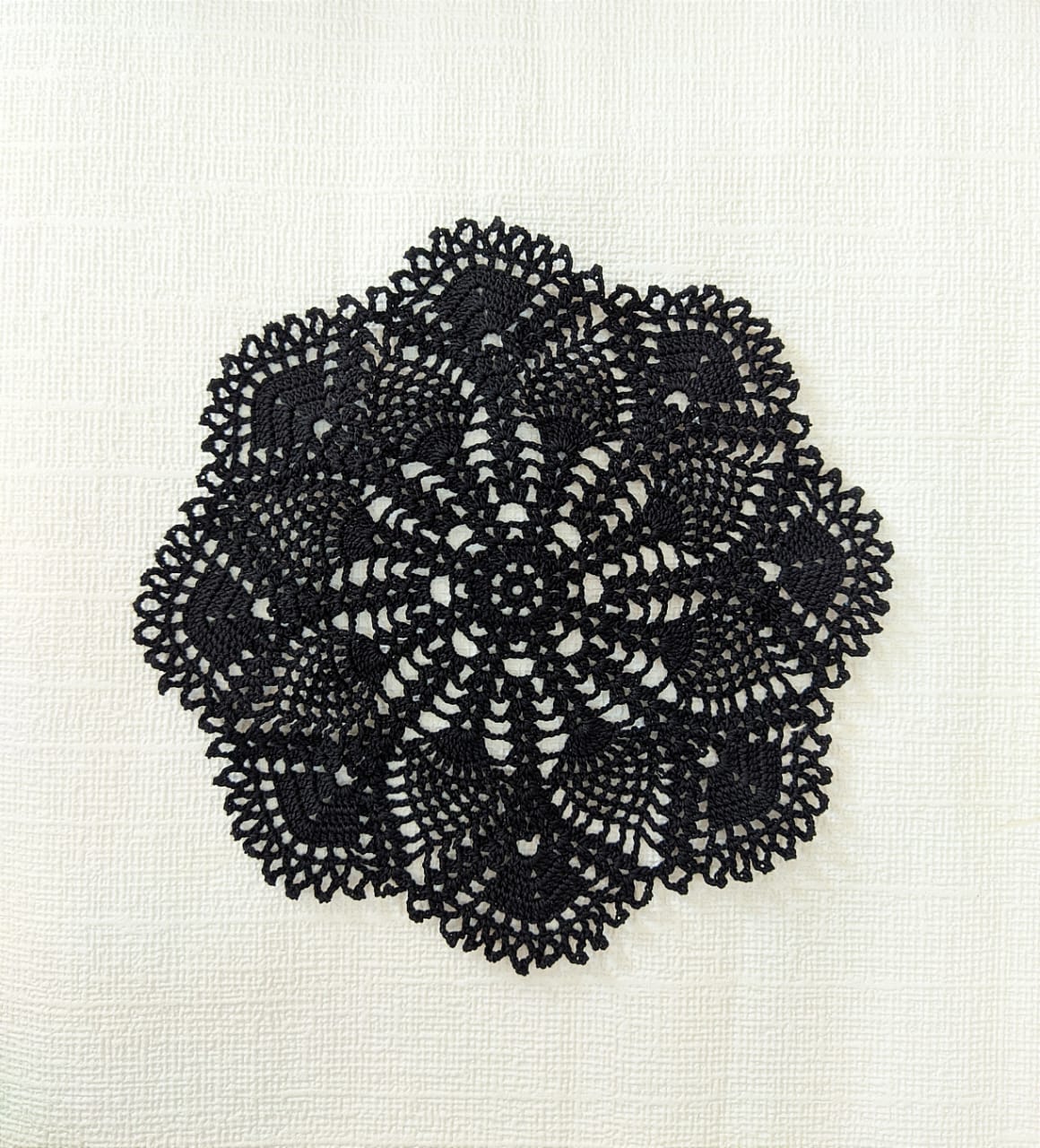 Happy Threads | Vintage Elegance: Set of 2 Handmade Crocheted Doilies - Hunar Hatti