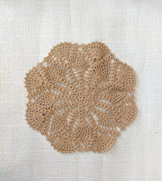 Happy Threads | Vintage Elegance: Set of 2 Handmade Crocheted Doilies - Hunar Hatti