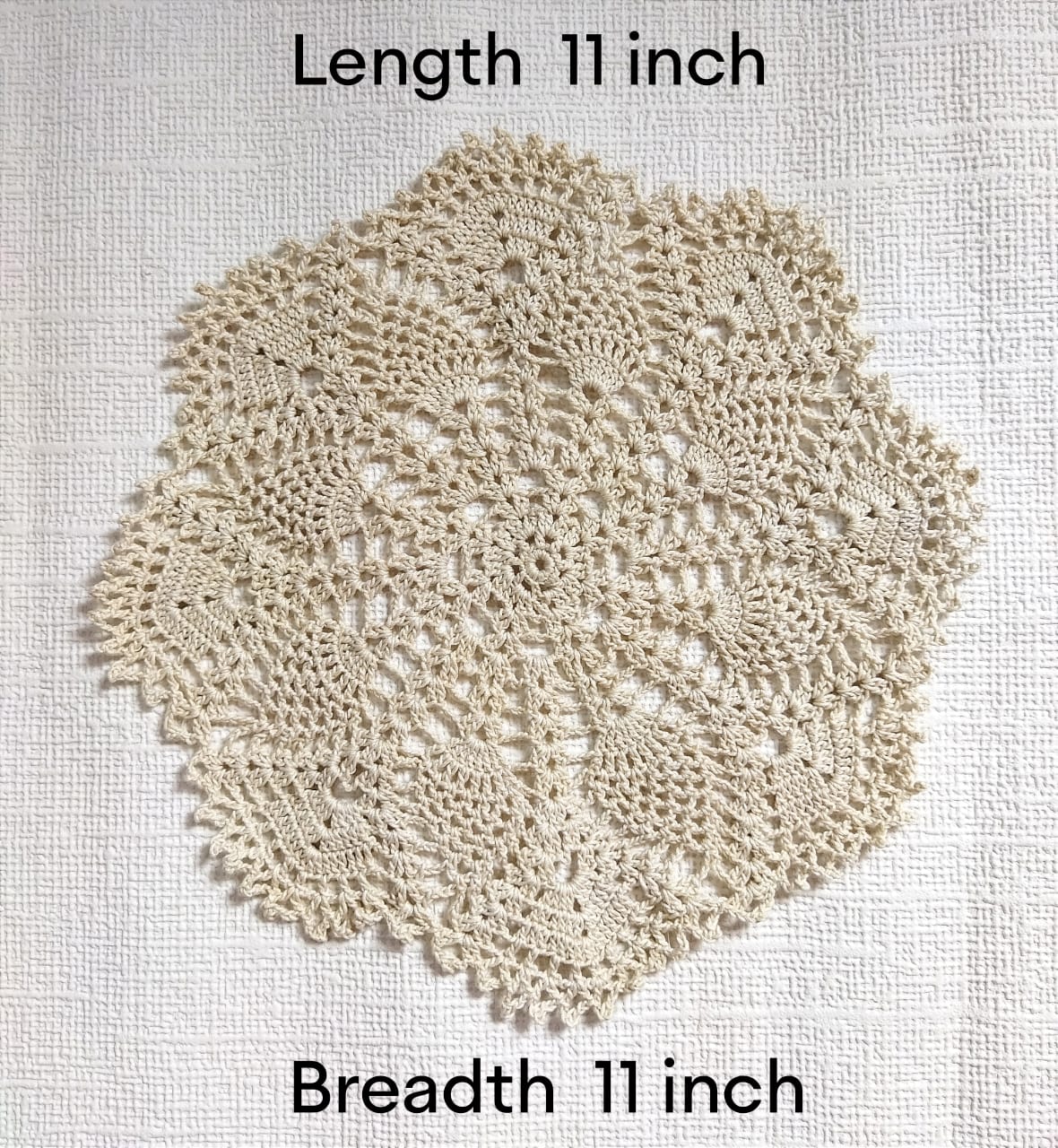 Happy Threads | Vintage Elegance: Set of 2 Handmade Crocheted Doilies - Hunar Hatti