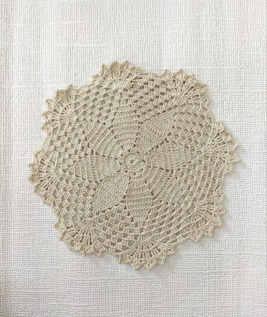 Chic Handmade Crocheted Doilies – Off-White Set of 2 | Elegant Home Décor - Hunar Hatti