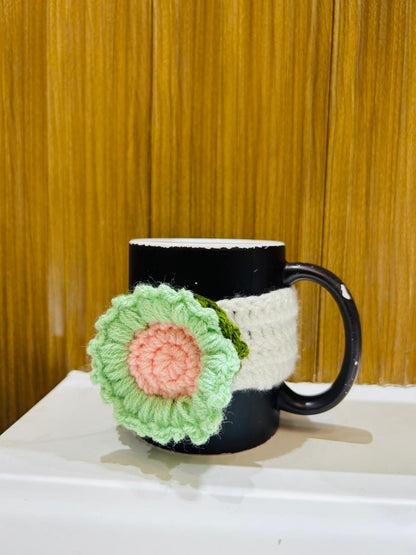 Unique two way Crochet tea cup cover cum stationary holder