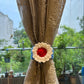 Crochet work- Curtain holder cum Cup cover
