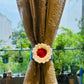 Crochet work- Curtain holder cum Cup cover