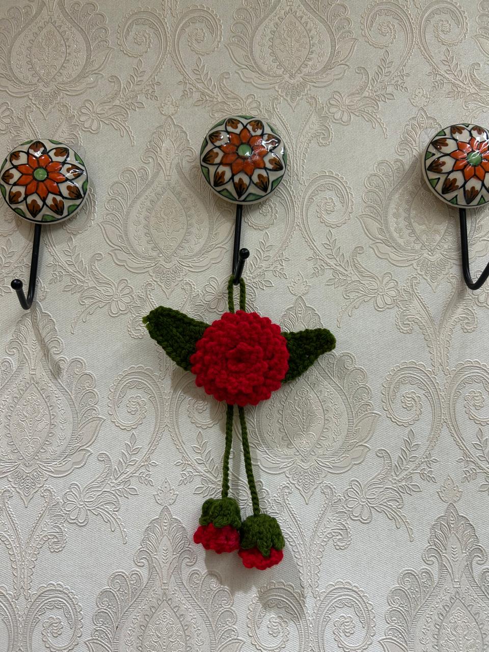 Crochet car charm/mini wall hanging