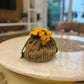 Rose drawstring Crochet mobile bag
