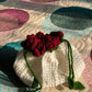 Rose drawstring Crochet mobile potli bag