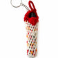 Handmade crochet lipbalm keychain
