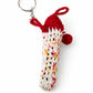 Handmade crochet lipbalm keychain