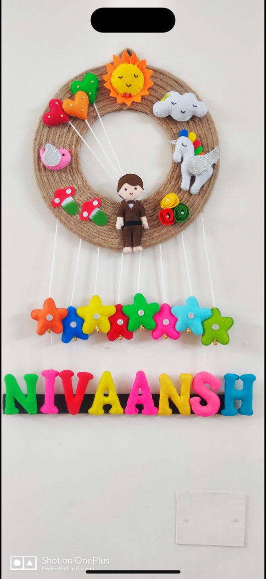 Kids hanging -Jute base Boy hanging