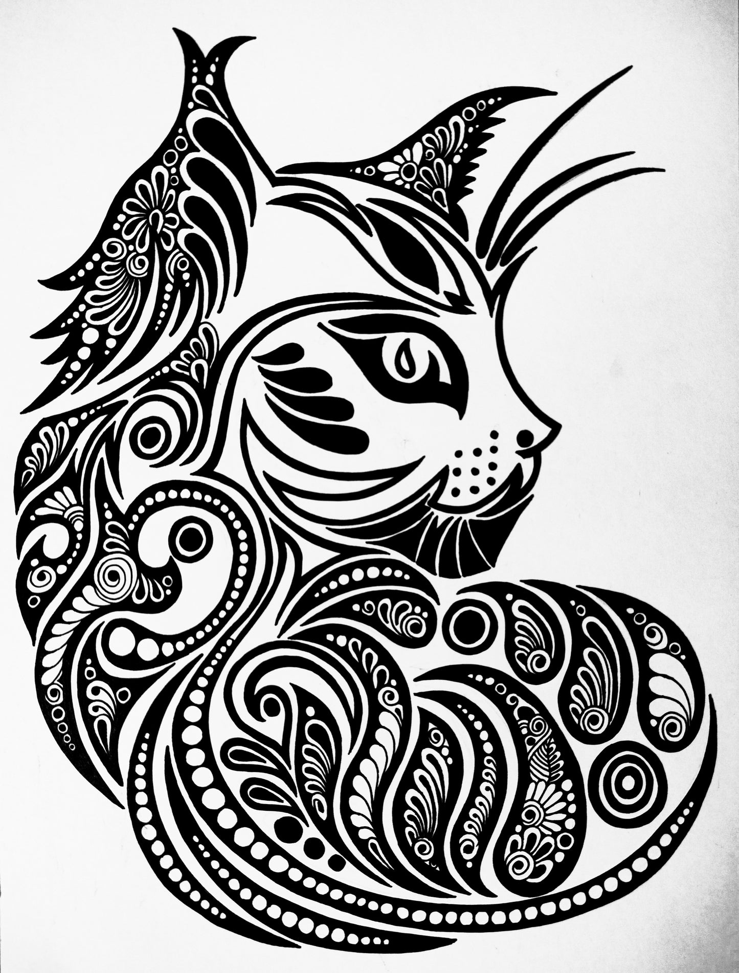 Doodle Art-Persian cat