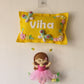 Personalized Handmade Kids name hanging-Girl on swing (Polka dot/Tutu dress)