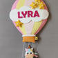 Personalized Handmade Kids name hanging- Hot air ballon - Girl/Boy/Unicorn
