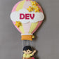 Personalized Handmade Kids name hanging- Hot air ballon - Girl/Boy/Unicorn