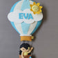 Personalized Handmade Kids name hanging- Hot air ballon - Girl/Boy/Unicorn