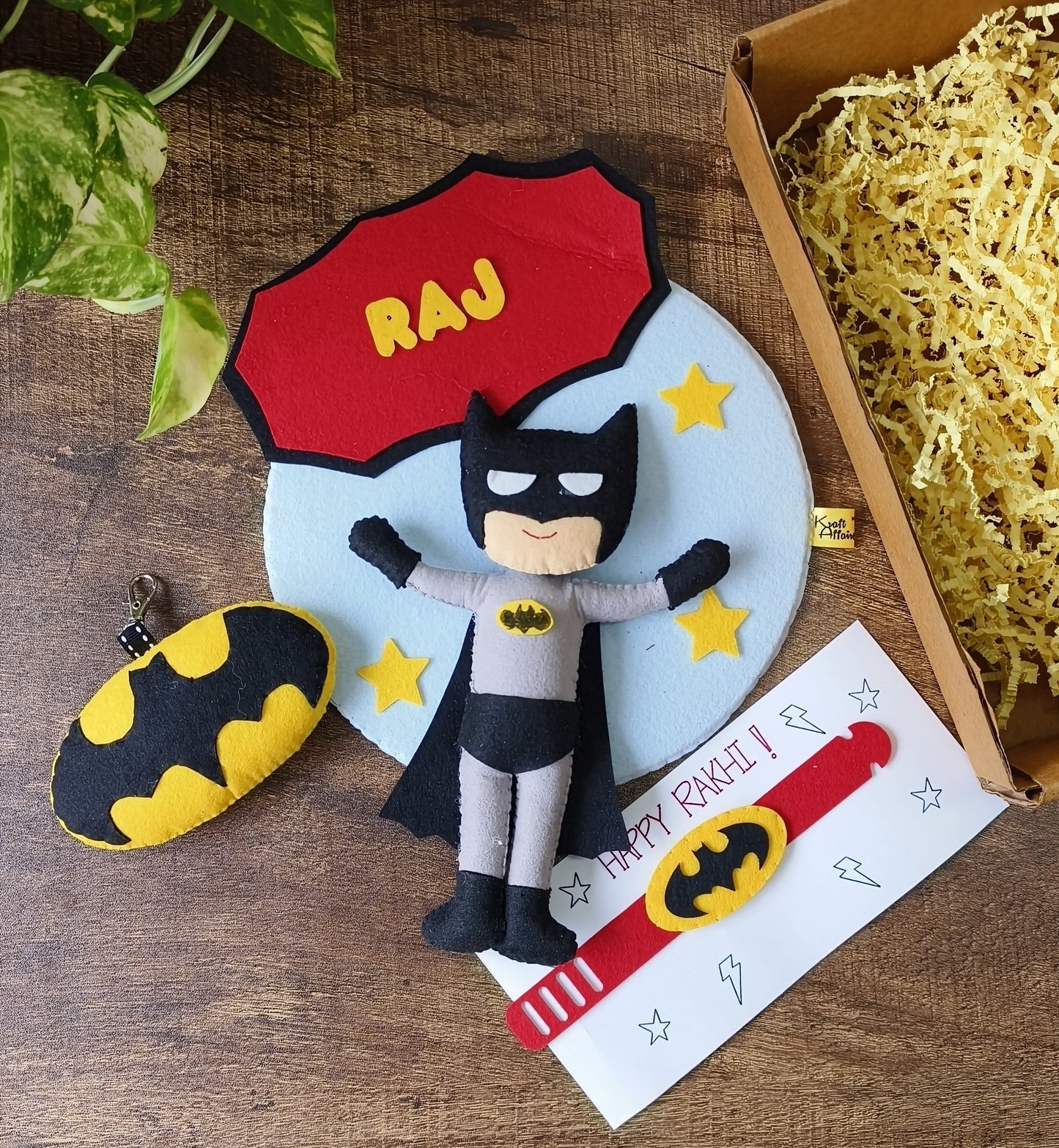 Kids wall hanging- Superhero Rakhi Hamper