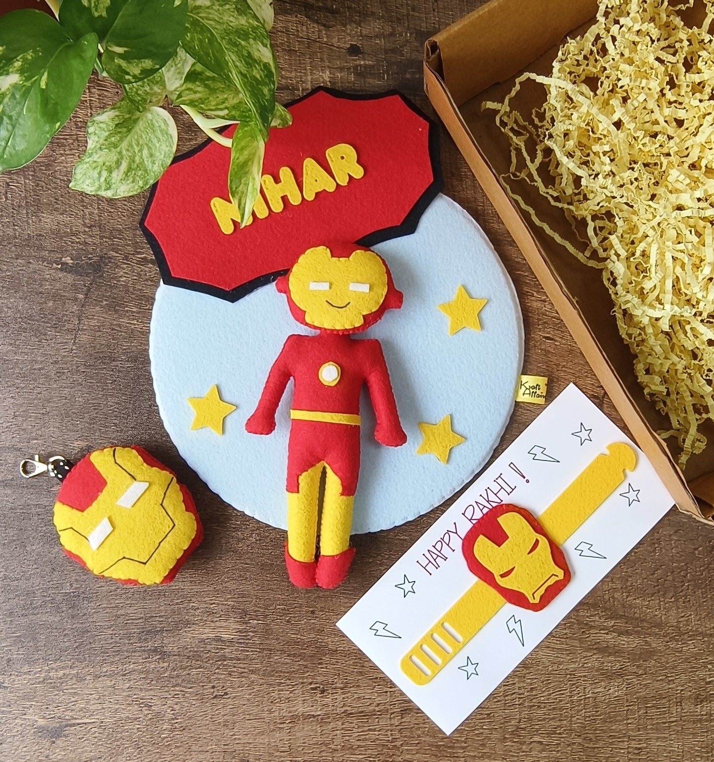 Kids wall hanging- Superhero Rakhi Hamper