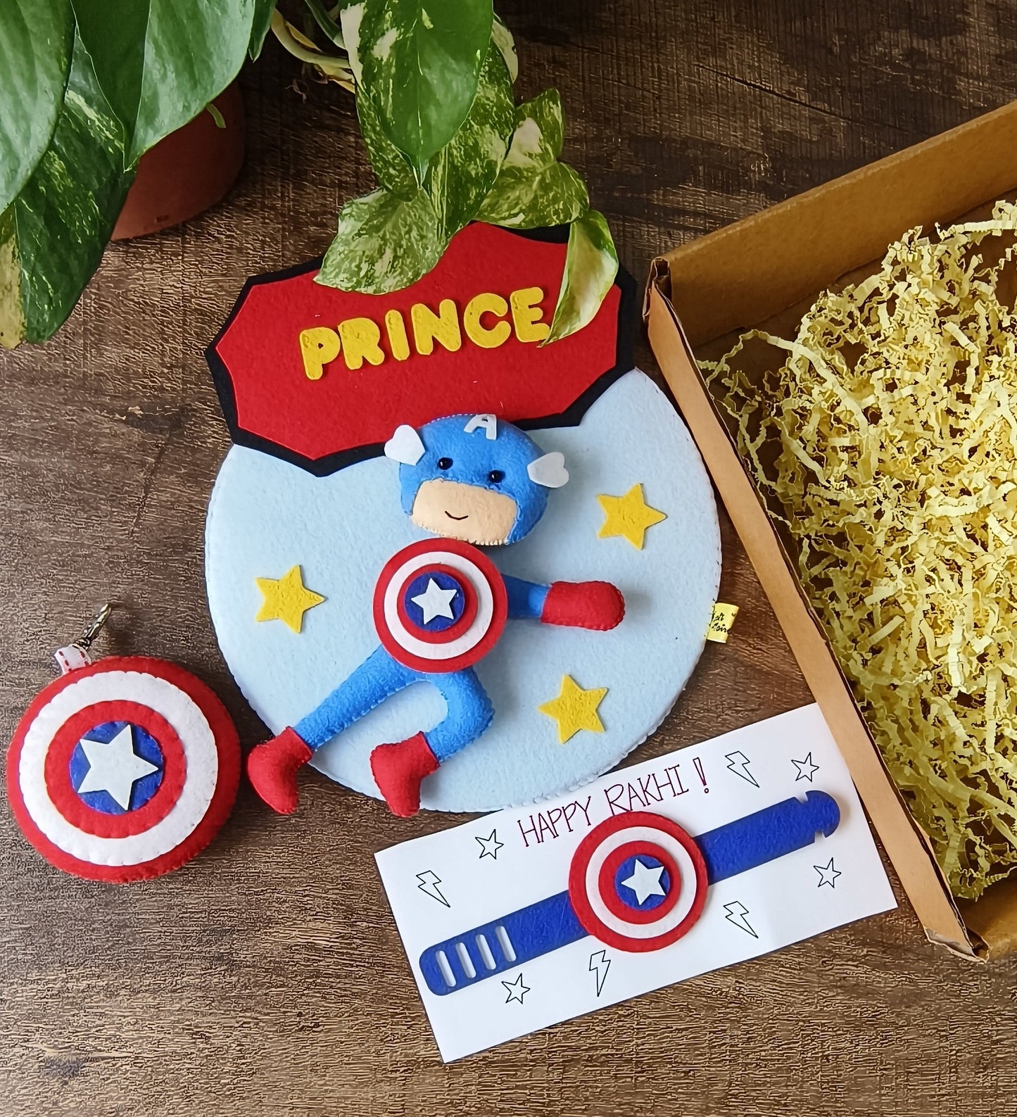 Kids wall hanging- Superhero Rakhi Hamper