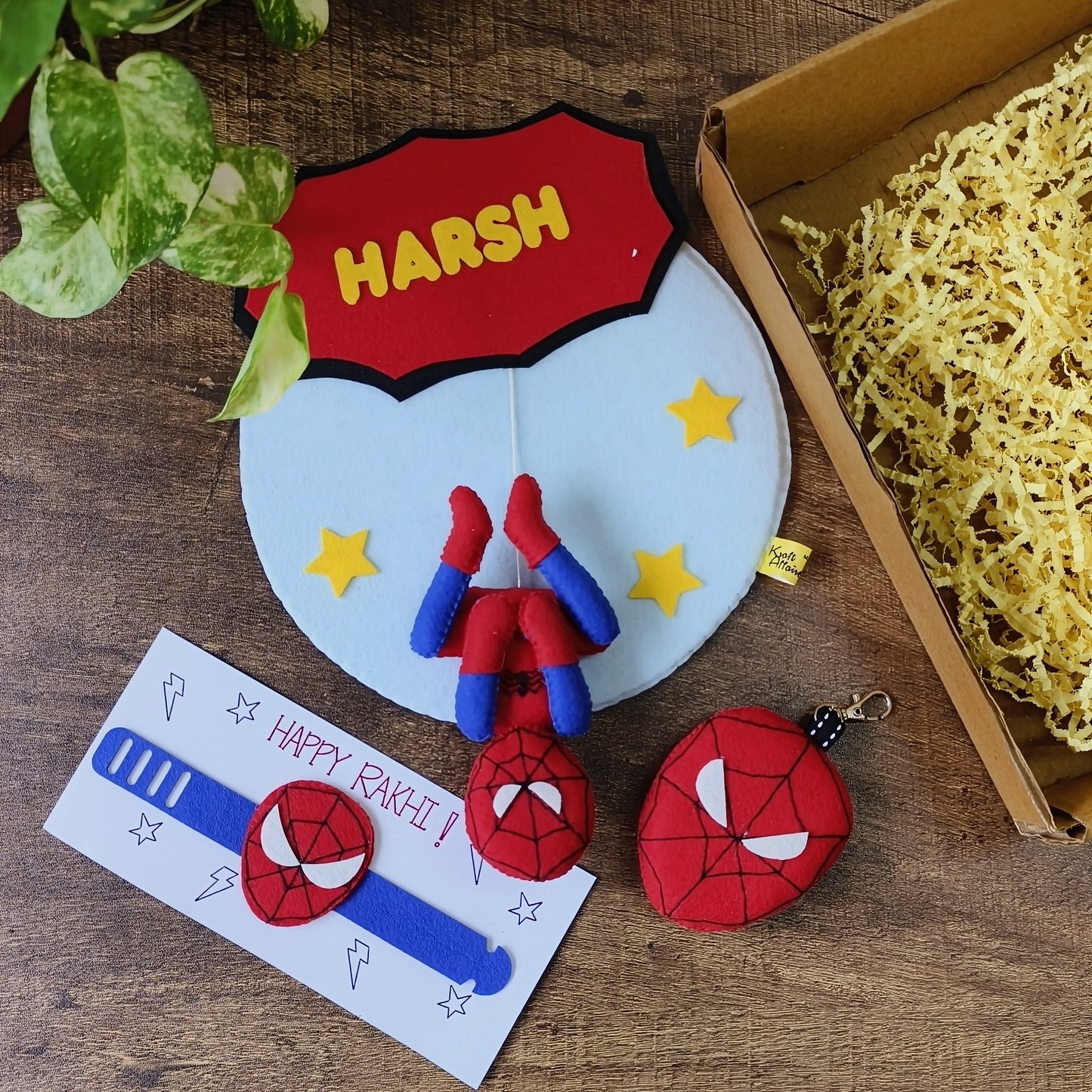 Kids wall hanging- Superhero Rakhi Hamper