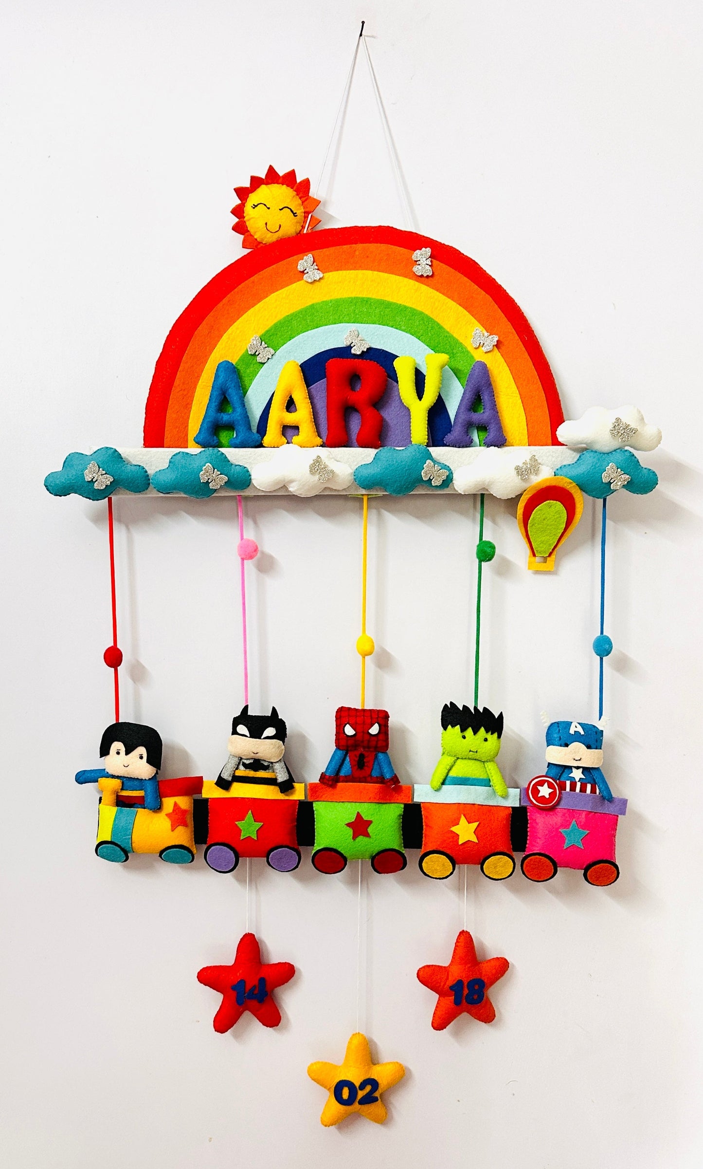 Kids hanging -SuperheroTrain (Single Name)