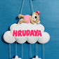 Kids hanging -Teddy on cloud