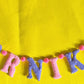 Kids hanging -Unicorn Name  Bunting