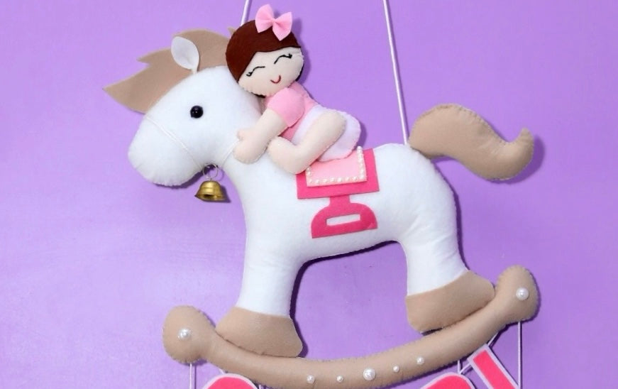 Kids hanging -Baby Girl on horse