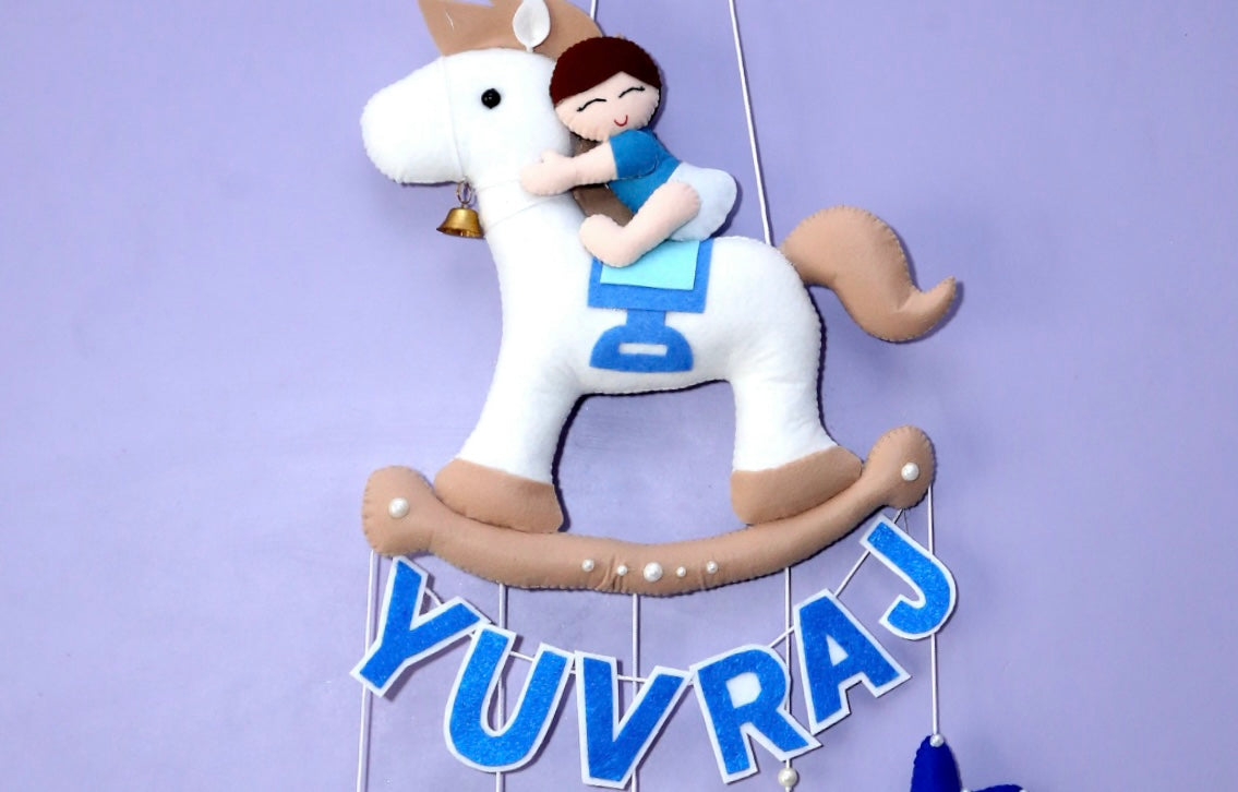 Kids hanging -Baby Boy on horse