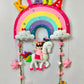 Kids hanging -Girl on Unicorn (Rainbow)