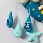 Kids hanging -Boy/Girl on Moon (BLUE)