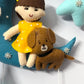 Kids hanging -Boy/Girl on Moon (BLUE)